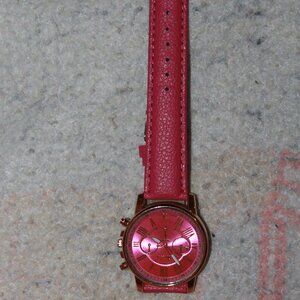 Weicam Woman's Dark Pink Fashion Analog Quartz Watch Needs Battery